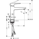 Смеситель для умывальника Hansgrohe Metropol 110 Смеситель для умывальника Hansgrohe Metropol 110